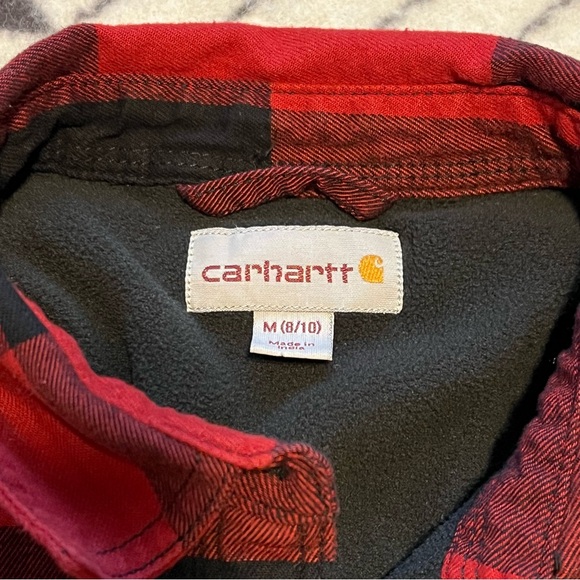 Carhartt women’s fleece lined flannel button down shirt - Picture 4 of 16